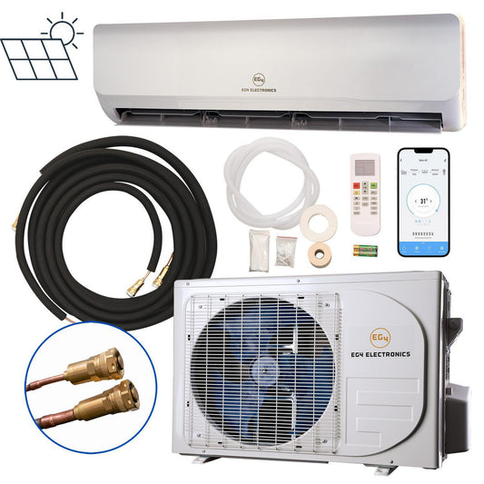 EG4 Hybrid Solar Mini-Split Air Conditioner Heat Pump AC/DC| 24000 BTU | SEER2 21 | Energy Star Certified | Plug-n-Cool Do-It-Yourself Installation | Mann Solar
