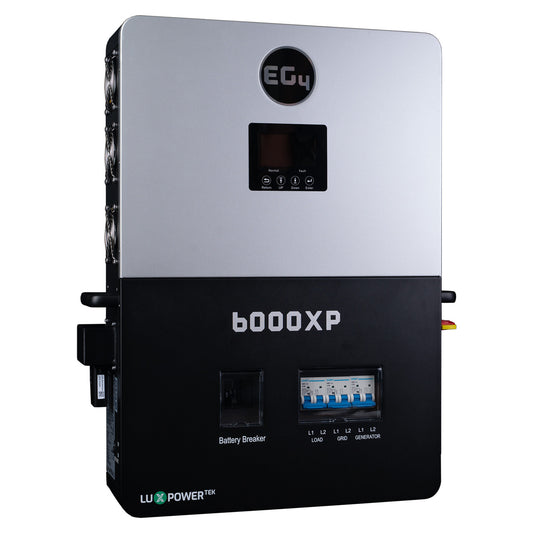 EG4 6000XP Off-Grid Inverter | 8000W PV Input | 6000W Output | 480V VOC Input | 48V 120/240V Split Phase | All-In-One Solar Inverter | Mann Solar