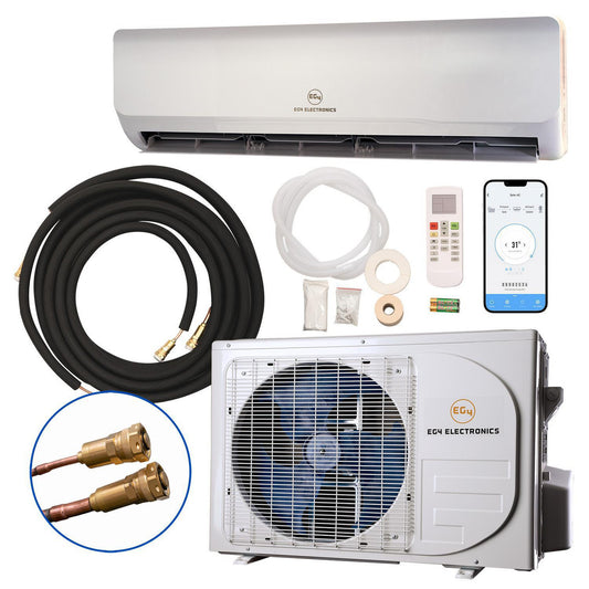EG4 12K Mini-Split Air Conditioner Heat Pump | 12000 BTU | SEER2 28.5 | Energy Star Certified | Plug-N-Cool Do-It-Yourself Installation | Mann Solar