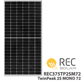 REC375TP2SM72 XV | 375W | REC Solar | Mann Solar | Commercial Modules | $0.246 Per Watt